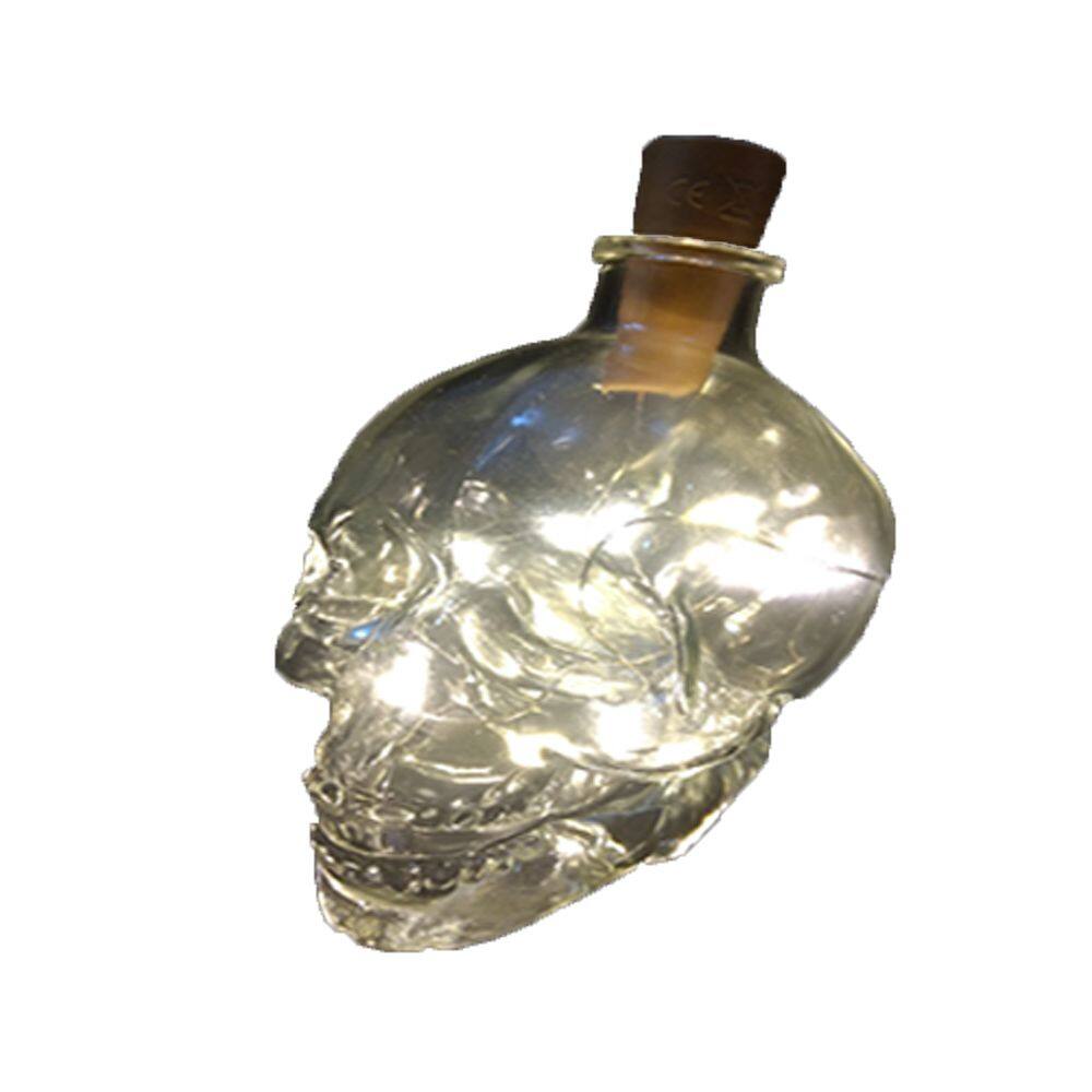 Luminária de Mesa Caveira LED Transparente - 540g