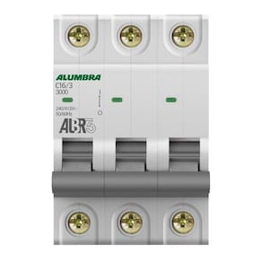 Disjuntor Tripolar 3P 16A Curva C Albr3 Alumbra