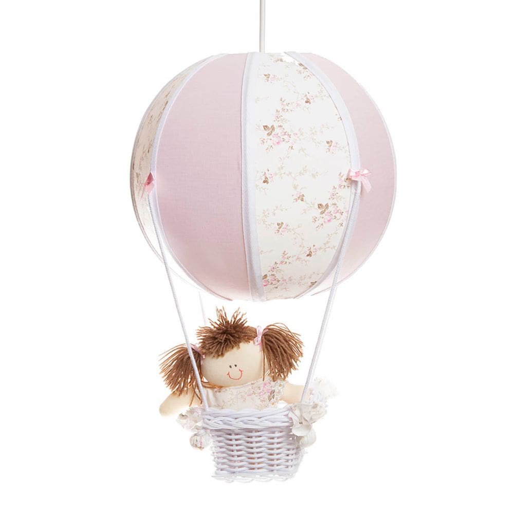 Lustre Balão Bolinha Rosa Quarto Bebê Infantil Menina
