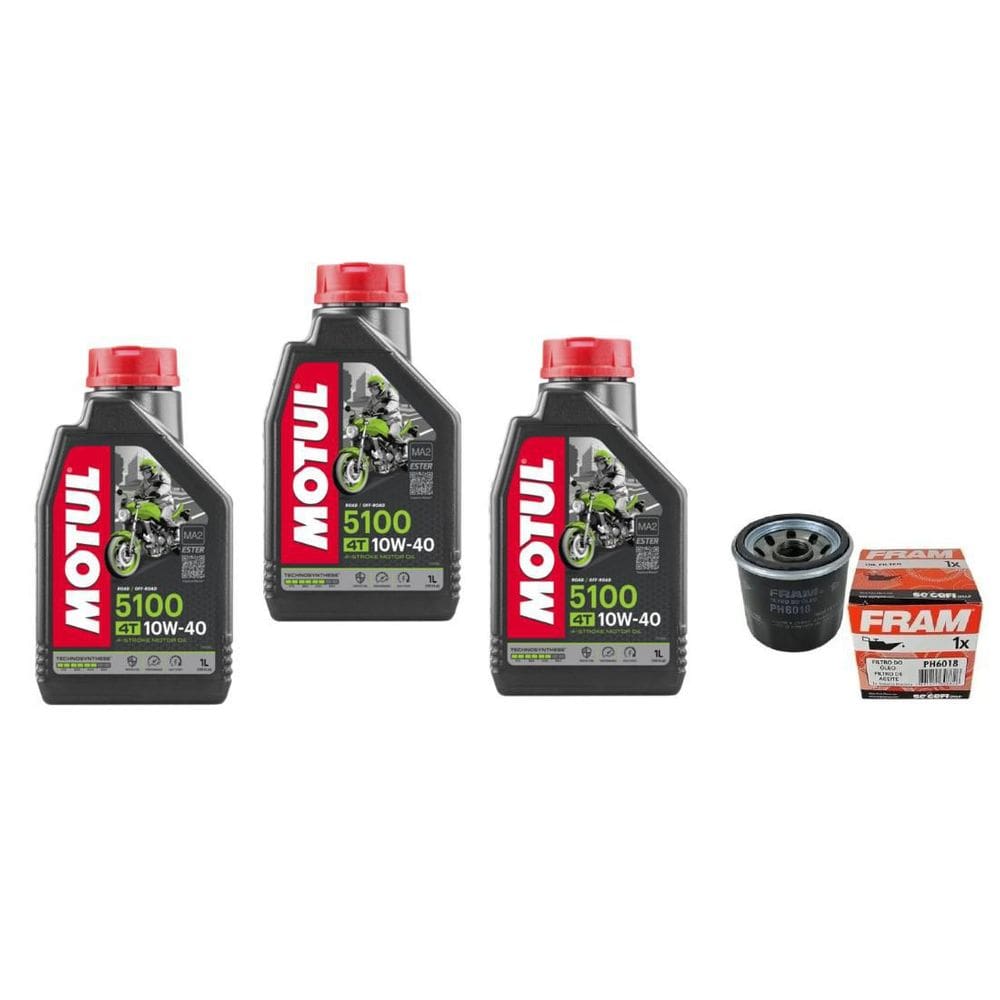 Troca 3 L Oleo Motul 5100 10W40 + Filtro Oleo Fram Ph6018