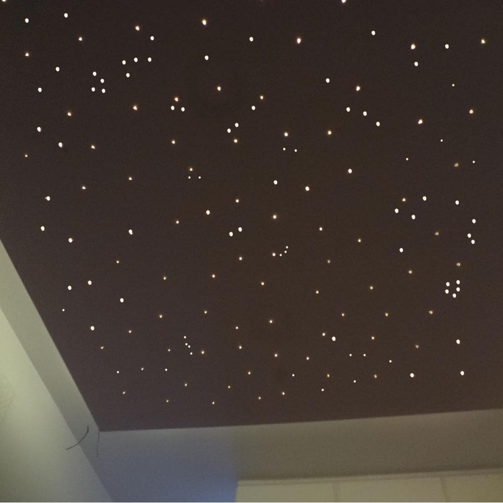 Iluminação Fibra Óptica Noite Estrelado Gesso 300 Branco Mix