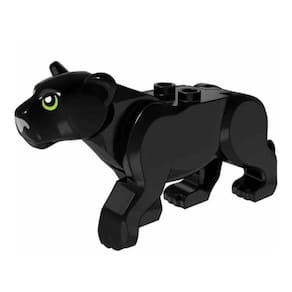 Boneco Animal Blocos De Montar Pantera Negra Selvagem