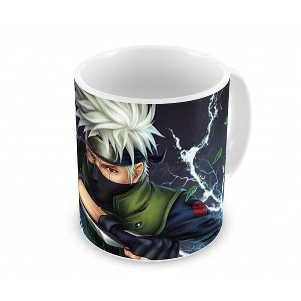 Caneca Naruto Kakashi Geek Premium Branca