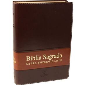 Livro Bíblia Sagrada - Naa - Letra Supergigante - Marrom