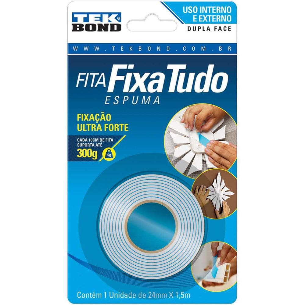 Fita Dupla Face Fixa Tudo Espuma 24mm x 1,5M