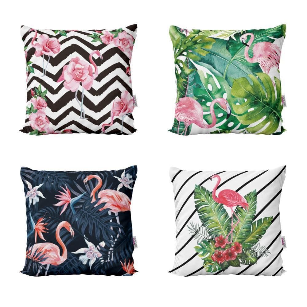 Capas De Almofadas Flamingos Decorativas Para Sofá 40X40