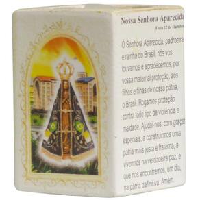 Ave Maria Candelabro Porta Velas De Resina.