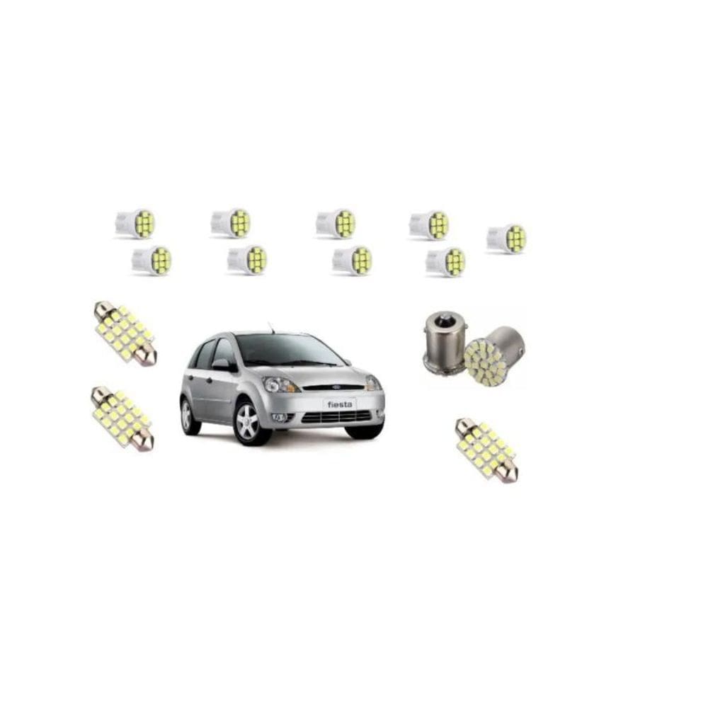 Kit Completo Lâmpadas Leds Fiesta 2002 A 2005