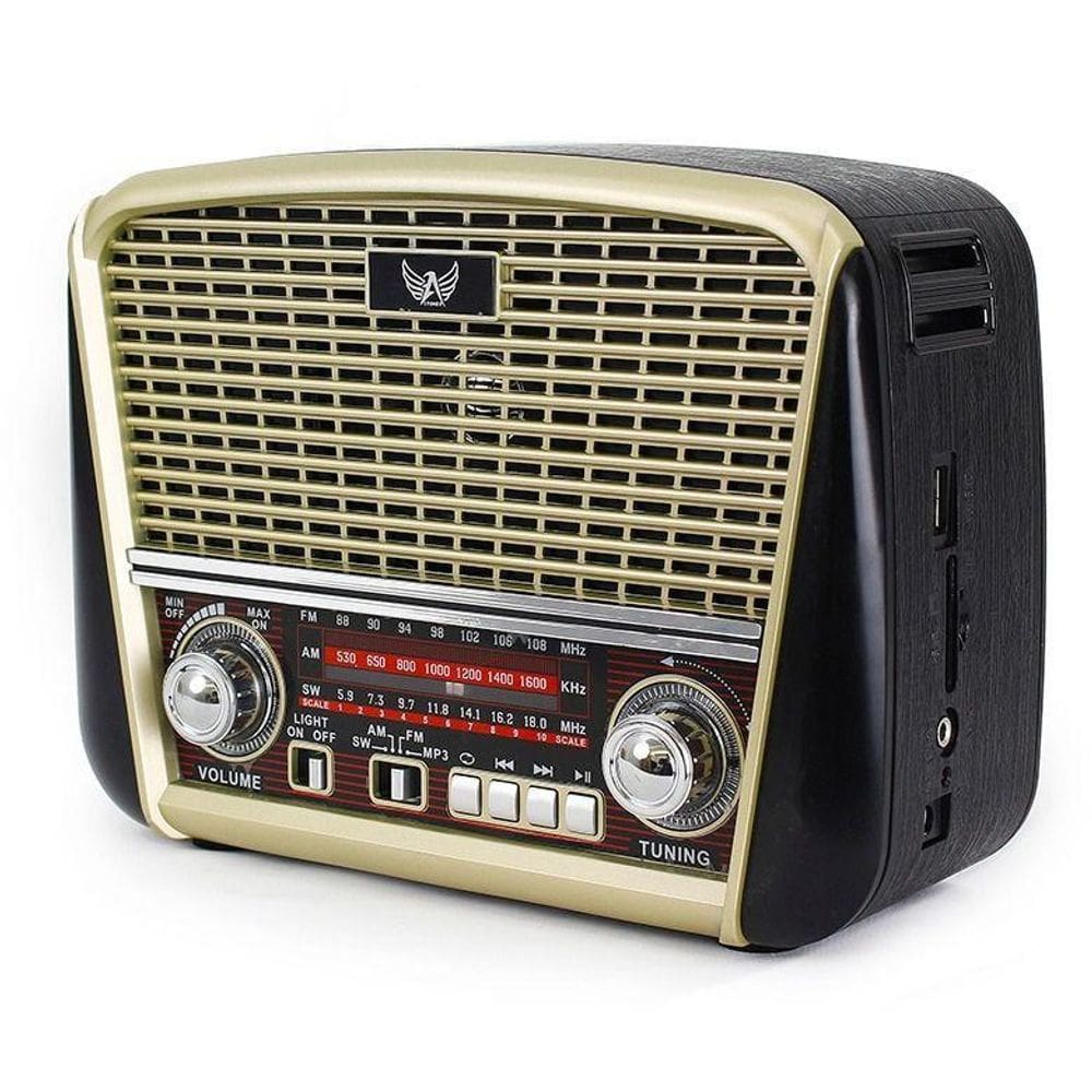 Radio Retro Portátil Clássico Am/Fm/Sw Entrada Usb