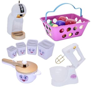 Cozinha Infantil Menina Kit Brinquedo Cafeteira 20 Peças