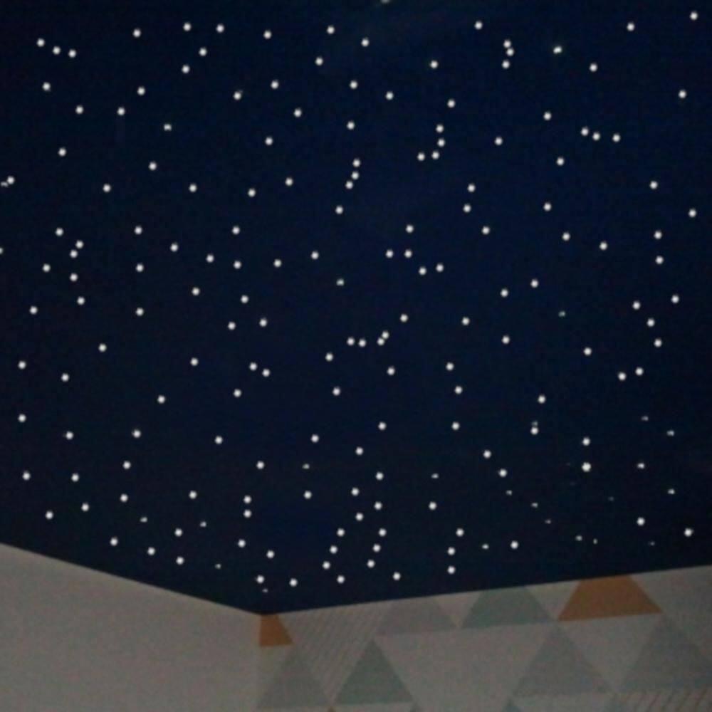 Kit Efeito Noite Estrelado 600 Fibras Otica Estrelado Rgb