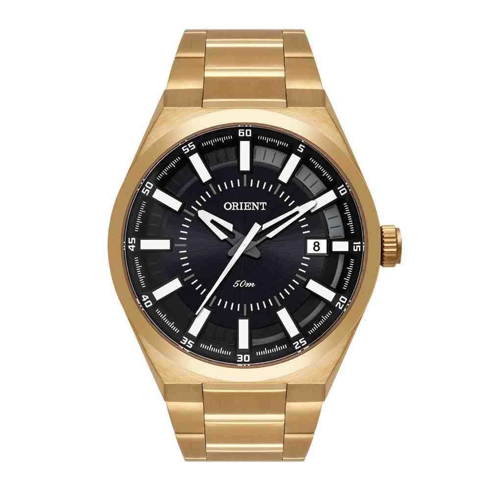 Relógio Masculino Dourado Orient Mgss1225 G1Kx