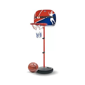Mini Tabela De Basquete 2 Em 1 Com Bola E Pedestal Ajustável