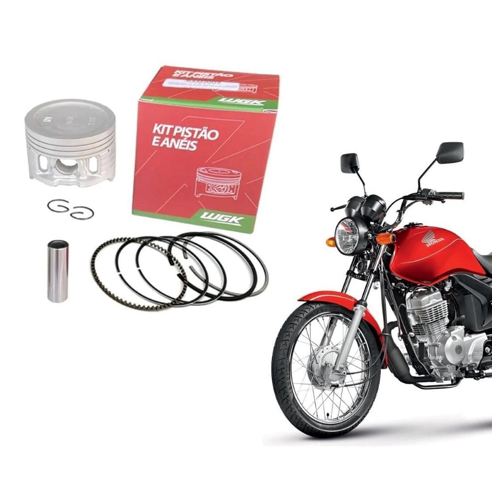 Kit Pistao Aneis Wgk 4Mm Cg Titan Fan Bros 125 2009 A 2018