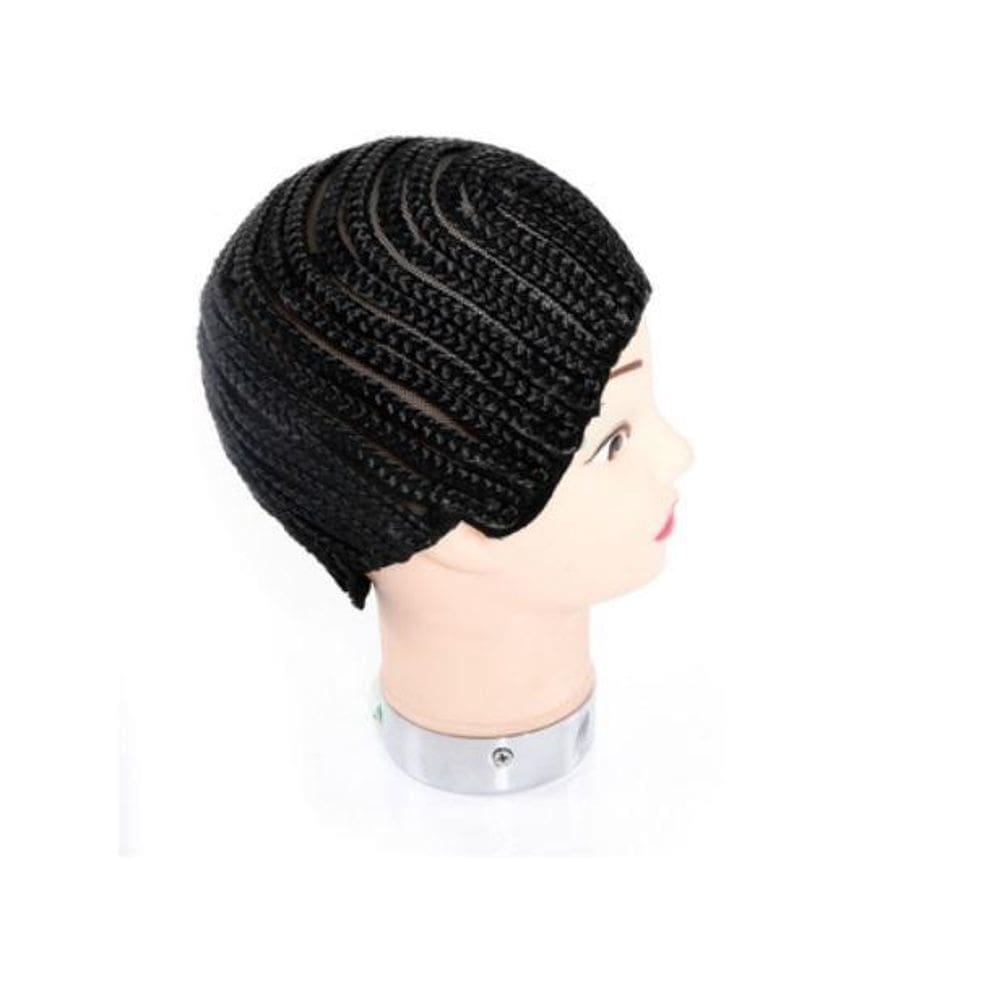 Touca Trançada Para Confecção De Peruca Box Braids Cor Preta