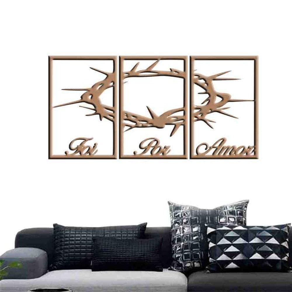 Quadro Decorativo Foi Por Amor 6Mm Vazado - Md/Cru