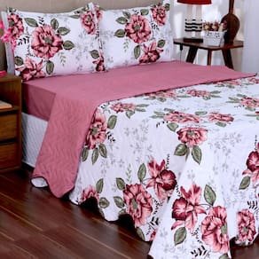 Cobreleito Bouti Garden Dupla Face Avulso Casal Queen Amapola