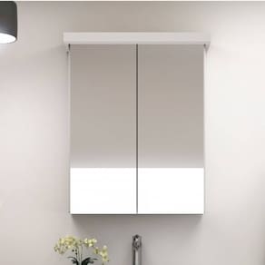Armário de Banheiro 50cm 02 Portas Ref 501 Branco