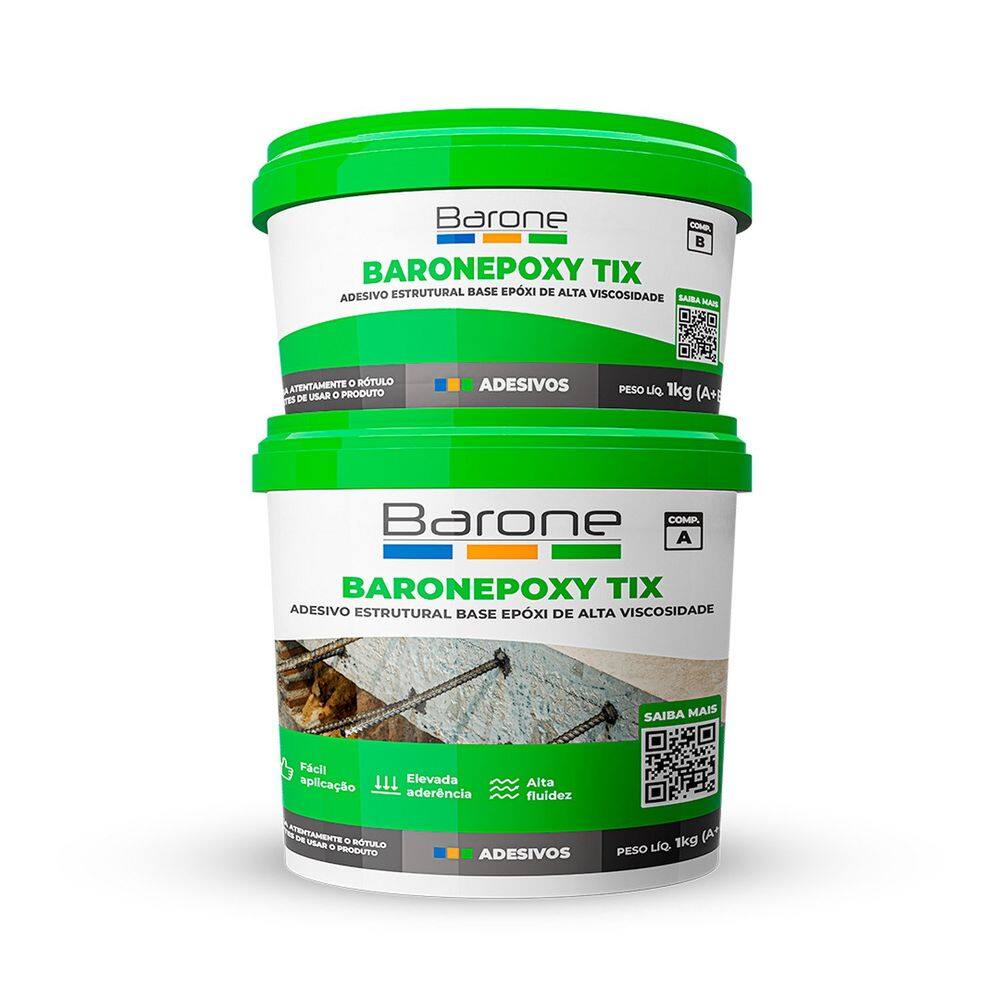 Baronepoxy Adesivo Epoxi Tix 1 Kg Bicomponente