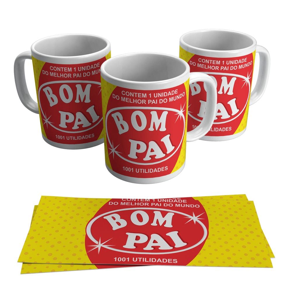 Caneca Dia Dos Pais Bom Pai 1001 Utilidades Bombril 325ml