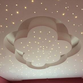 Kit Fibra Ótica 400 Branco Misto Noite Estrelado Quarto Teto