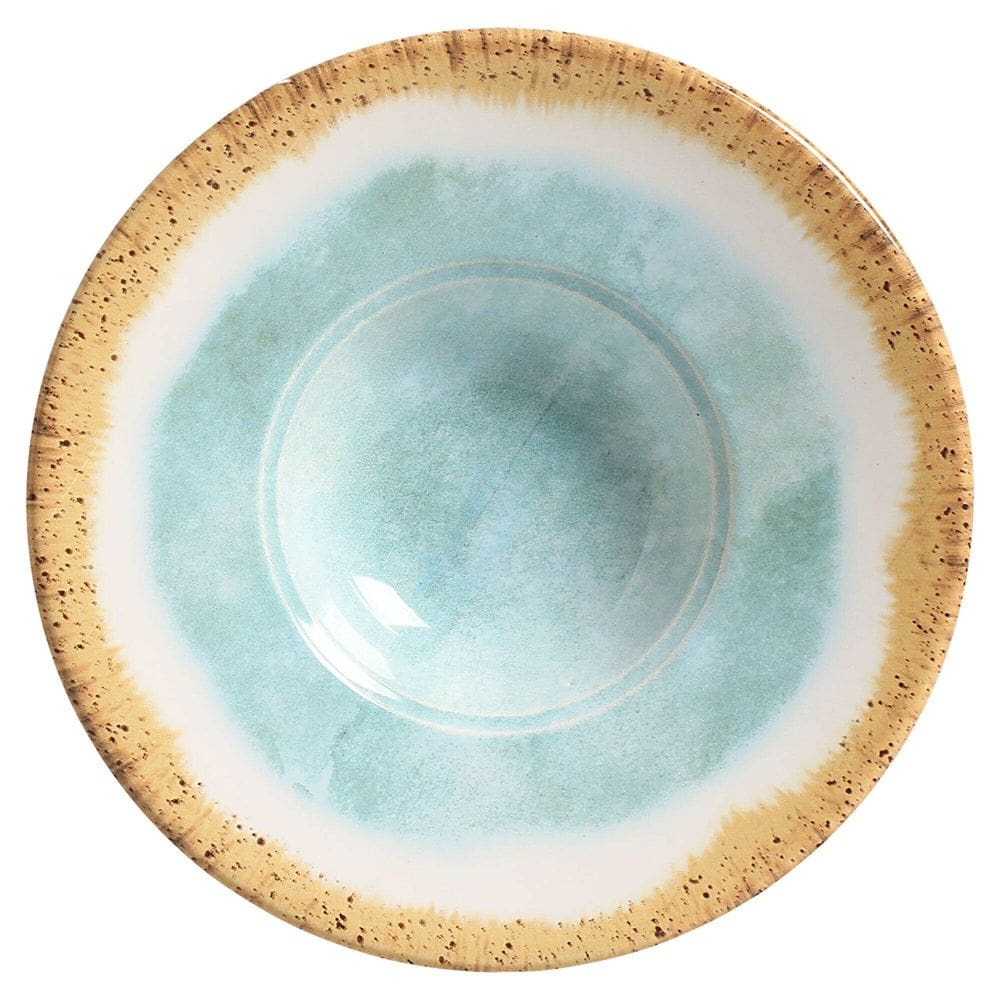 Prato para Risoto de Cerâmica Antunes Azul 28cm - Scalla