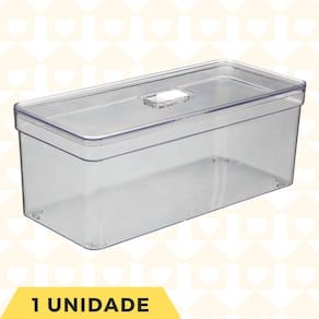 1 Organizador Retangular Resistente Grande Ideal Guardar Ovos