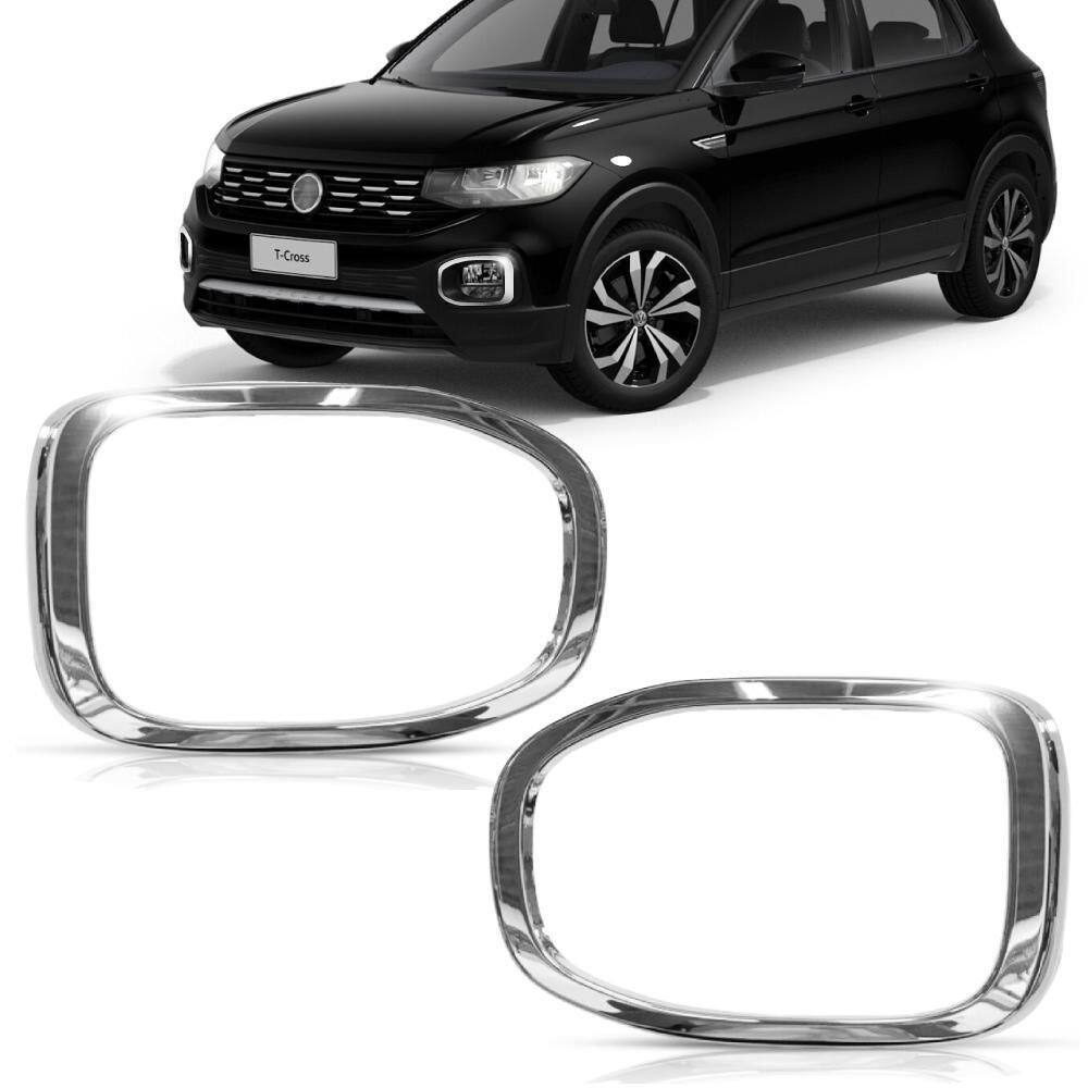 Aplique Aro Cromado Farol Milha VW T-cross 2019-2021