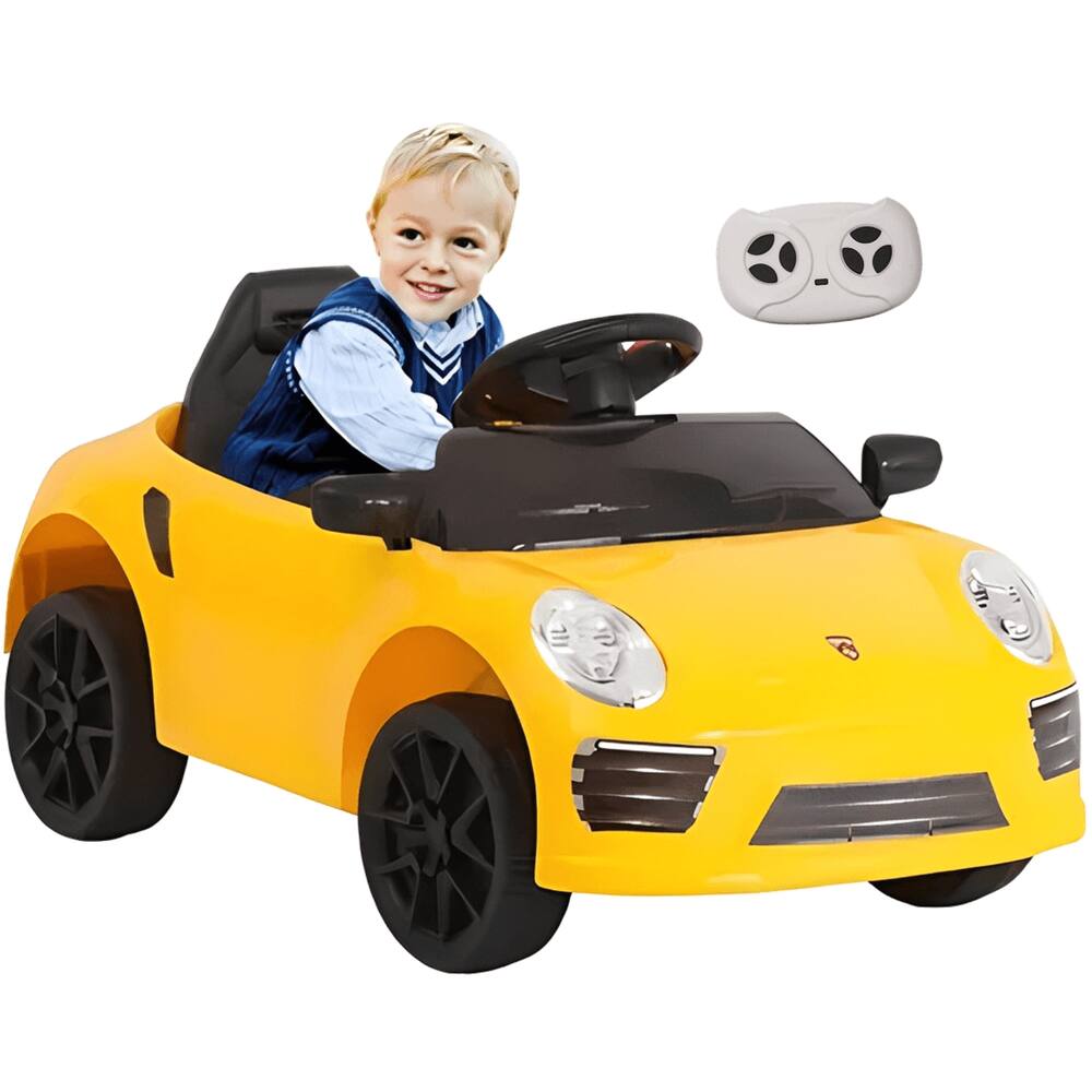 Carro Porsche Carrera S 911 Amarelo Eletrico 12V CR Bang Toys