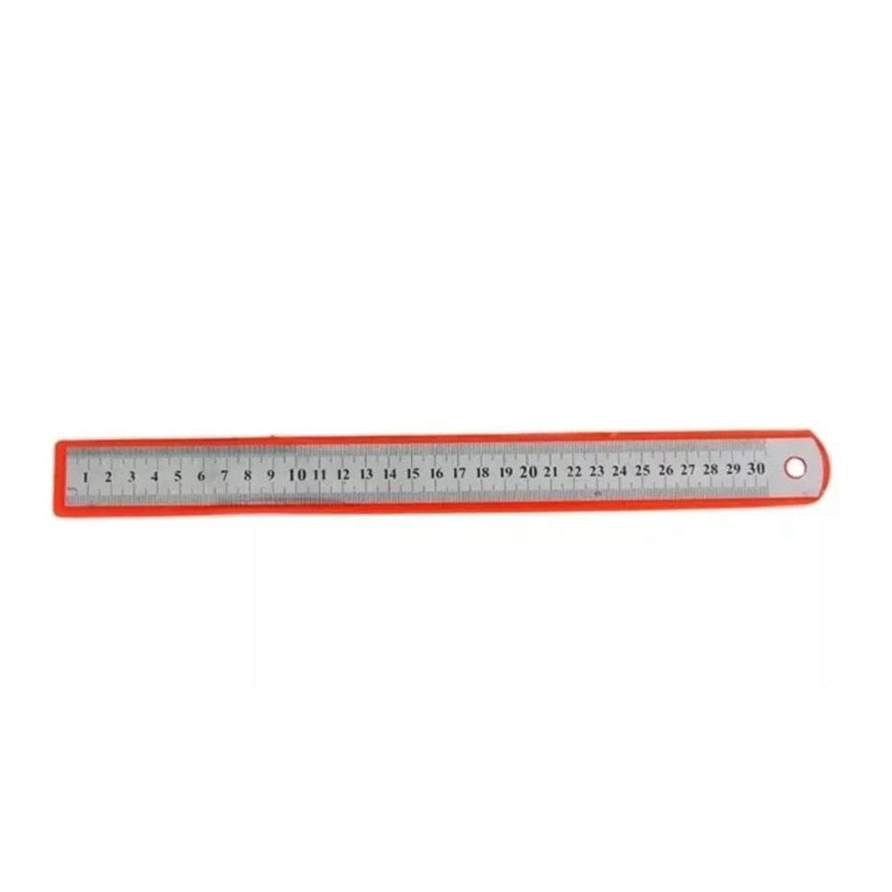 Escala Régua De Aço Inox 30 Cm