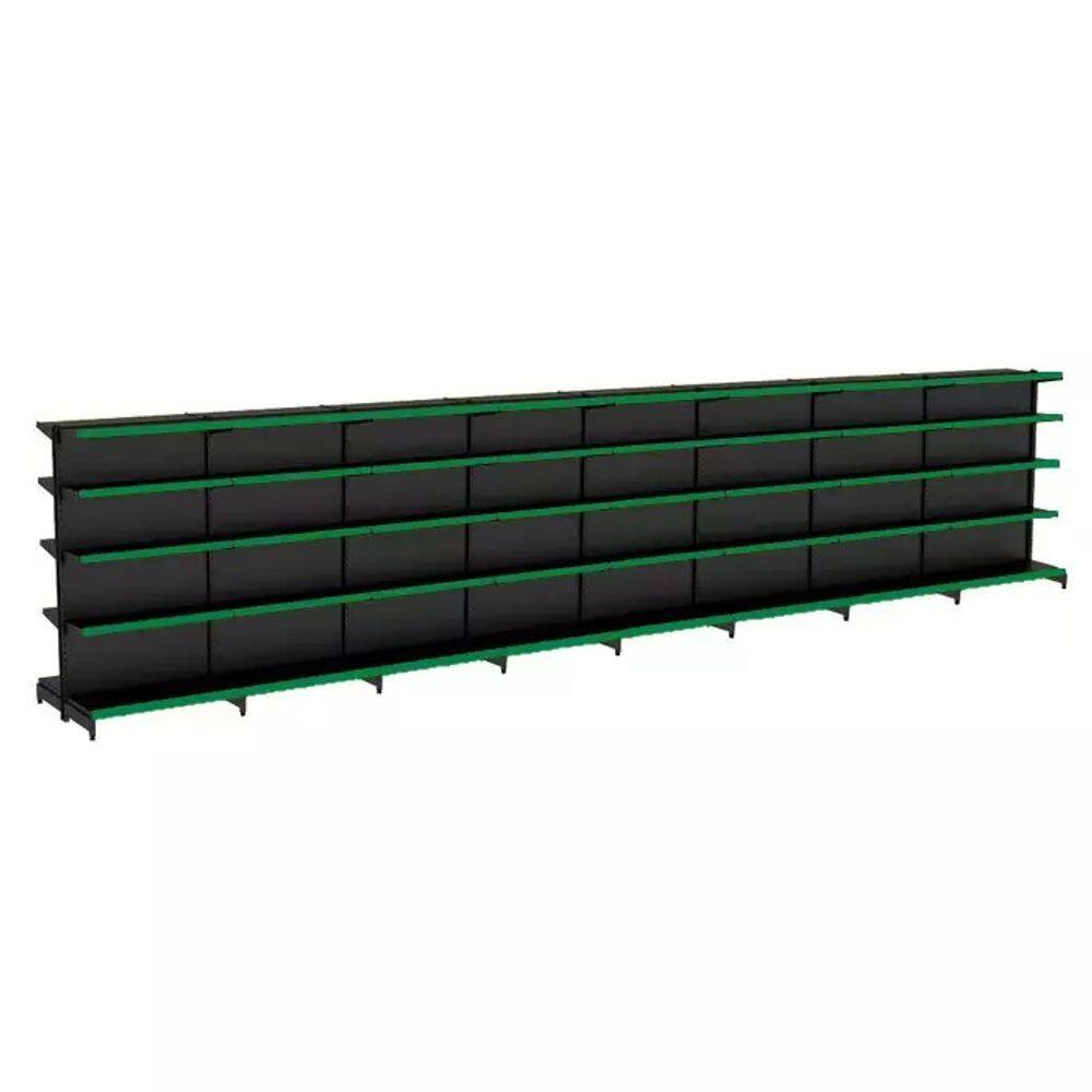 Gondola Centro 170 Fit Ate 8 Metros Preto 80 Bandeja Pe Verde