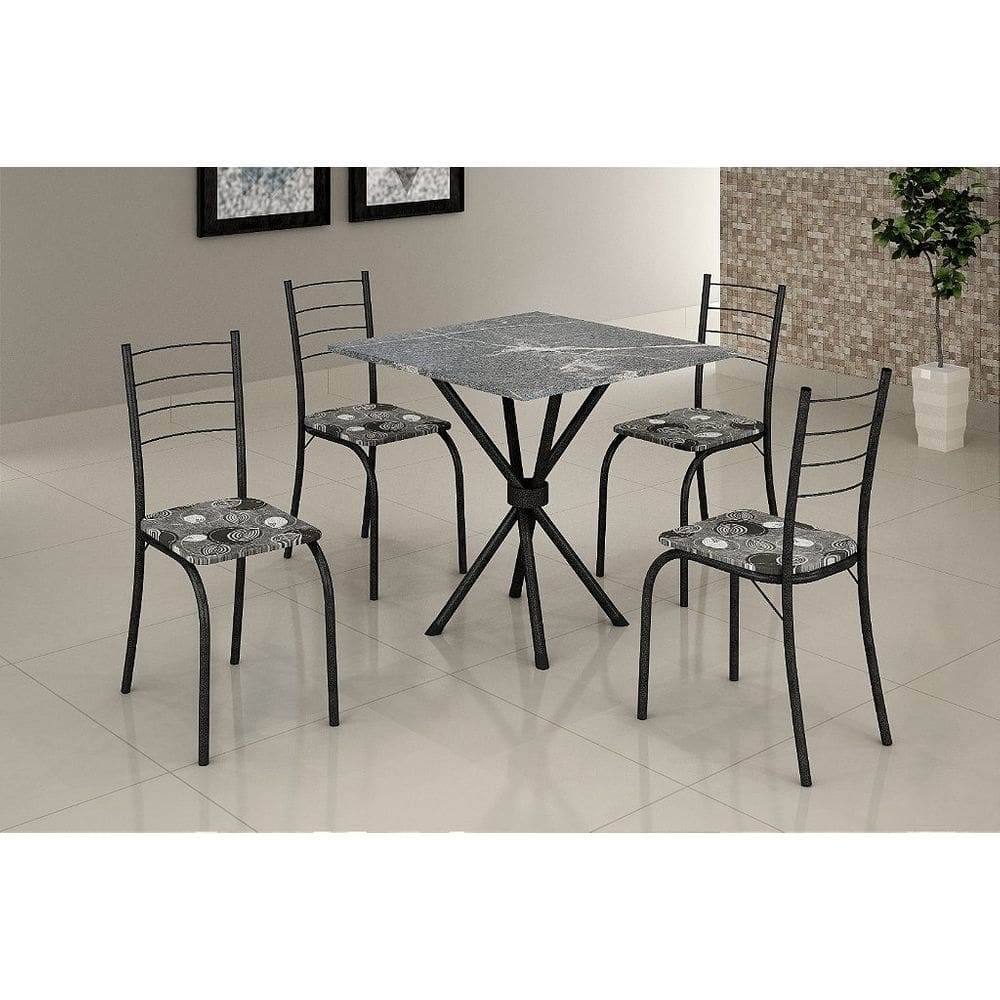 Mesa de granito 70X70 de 4 lugares- Conj Rio