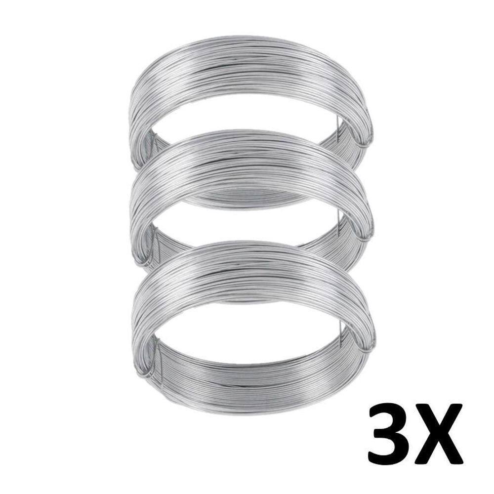 Kit 3 Rolo De Arame Galvanizado Nº22 / 10 Metros