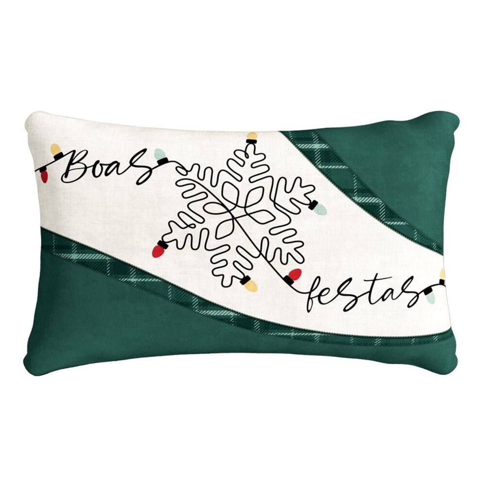Almofada Natalina Baguete Flocos Light 445497 35x55cm
