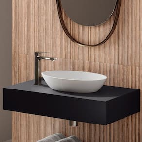 Bancada Fit Cuba Apoio Black 80x45x15cm Preto