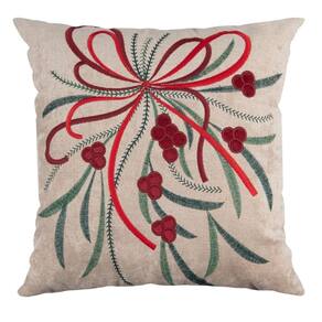 Almofada Natalina Bordado Laço 445480 43x43cm Belchior