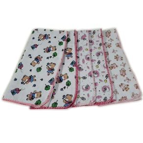 Kit 5 Fralda Quadriculada Estampada Menina 70X70Cm Crochê