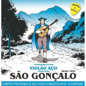Encordoamento 011 Aço Prata Violão Com 12 São Gonçalo