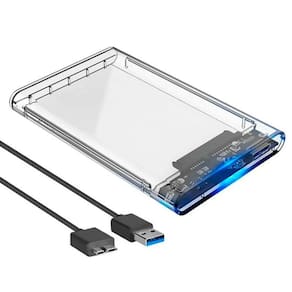 Case Hd Externo 2.5 E Sata Ssd Usb 3.0 Transparente Exbom