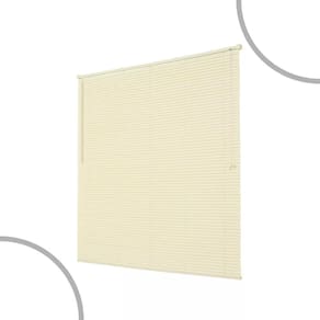 Persiana Horizontal De Pvc- 1,60x1,30m Cortina Off Blackout Bege