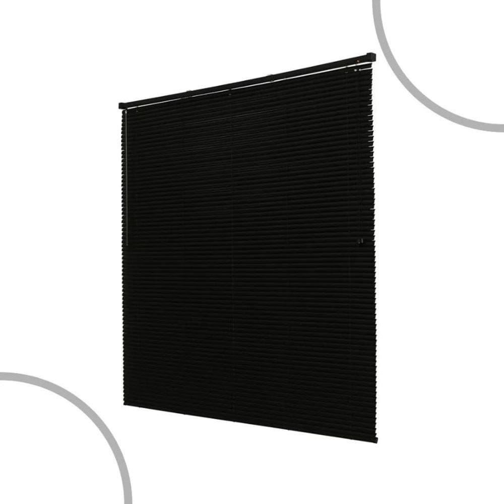 Persiana Horizontal De Pvc- 0,80x1,30m Cortina Off Blackout Preto