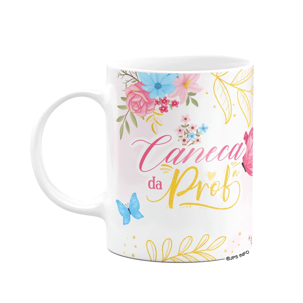 Caneca Floral Professor -  Caneca da professora