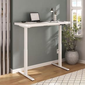 Mesa Escrivaninha Home Office Premium com Regulagem de Altura Branco - Artany Móveis