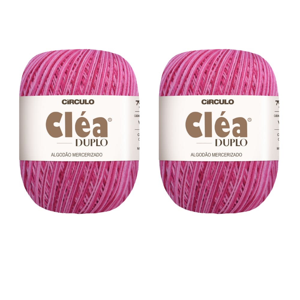 2 Fios Circulo Cléa Duplo 8/4 Com 100g Croche - Cor 9921 - 9427 - Flor