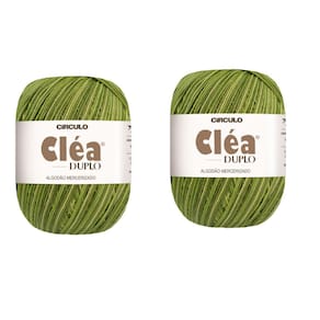 2 Fios Circulo Cléa Duplo 8/4 Com 100g Croche - Cor 9392 - Folha
