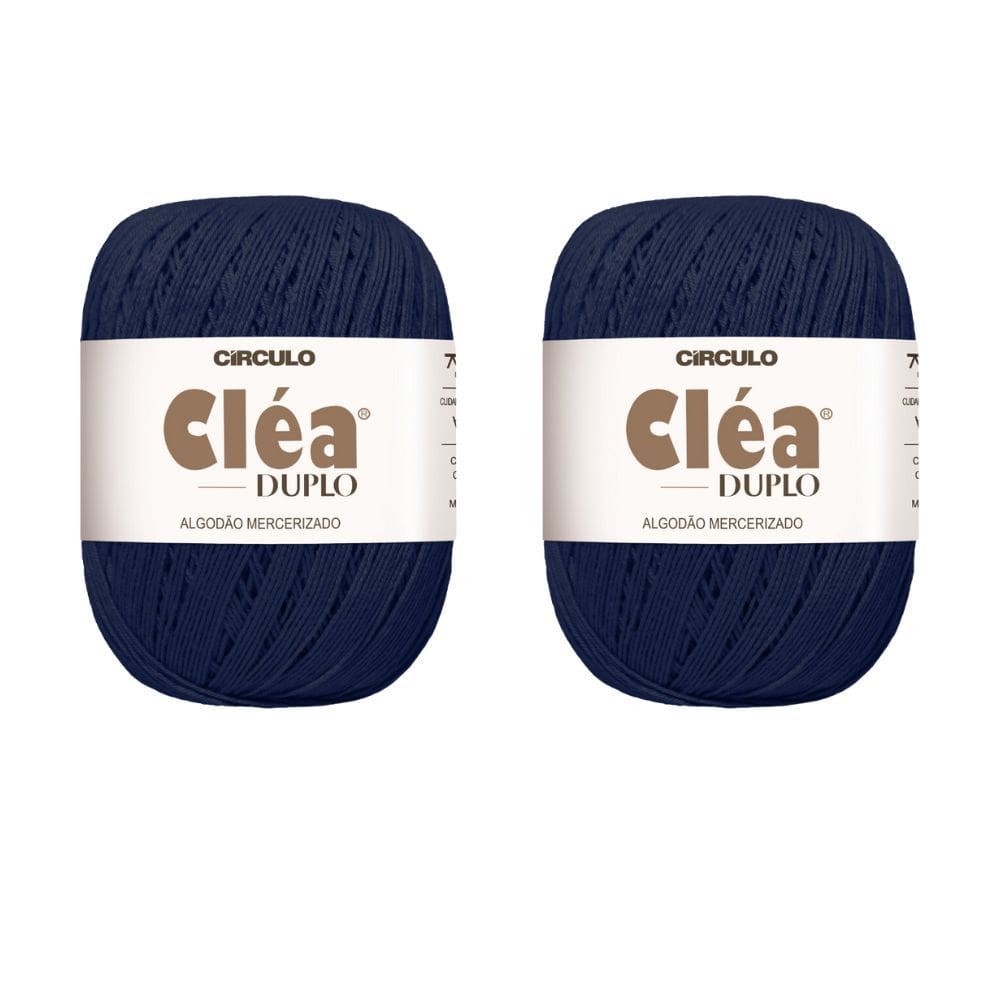 2 Fios Circulo Cléa Duplo 8/4 Com 100g Croche - Cor 2856 - Anil Profundo