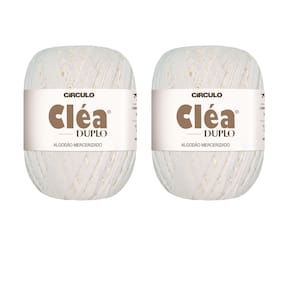 2 Fios Circulo Cléa Duplo 8/4 Com 100g Croche - Cor 8001 - Branco