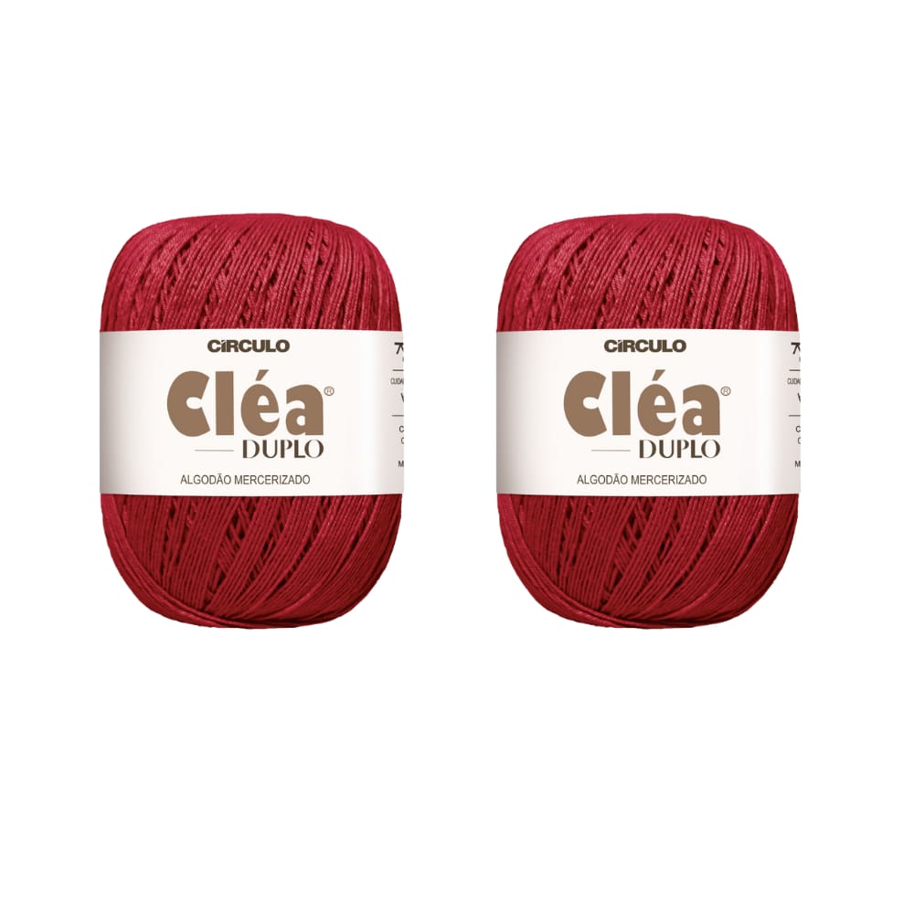 2 Fios Circulo Cléa Duplo 8/4 Com 100g Croche - Cor 3402 - Vermelho Circulo