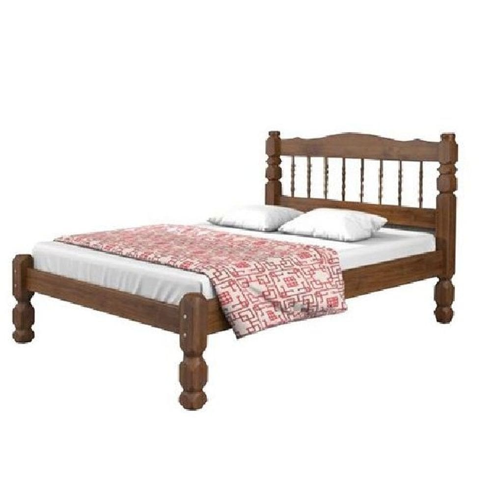 Cama Casal Madeira Maciça Palmo Saimys Cast