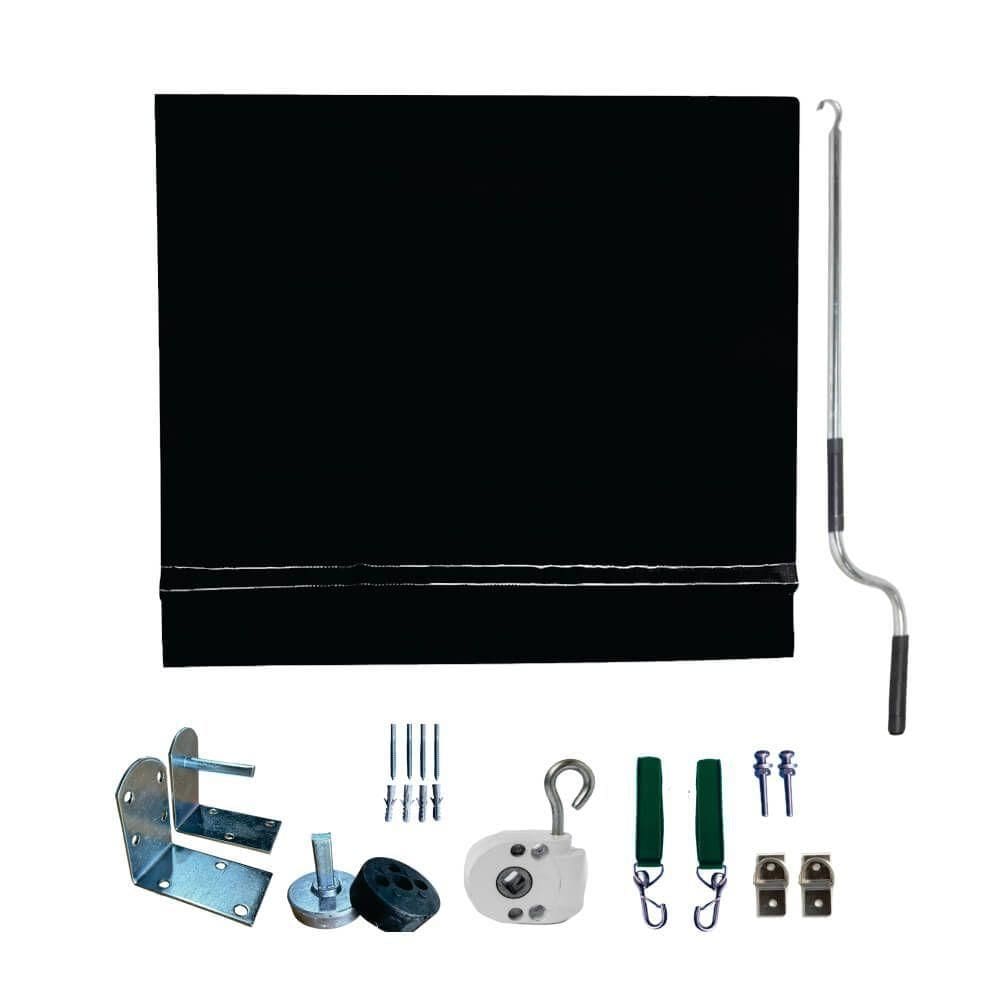 Toldo Cortina Preto - 1,60m X 1,70m - Kit Completo
